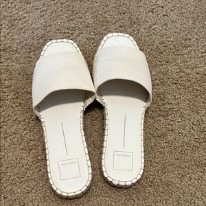 Dolce Vita White Women's Slide Sandals